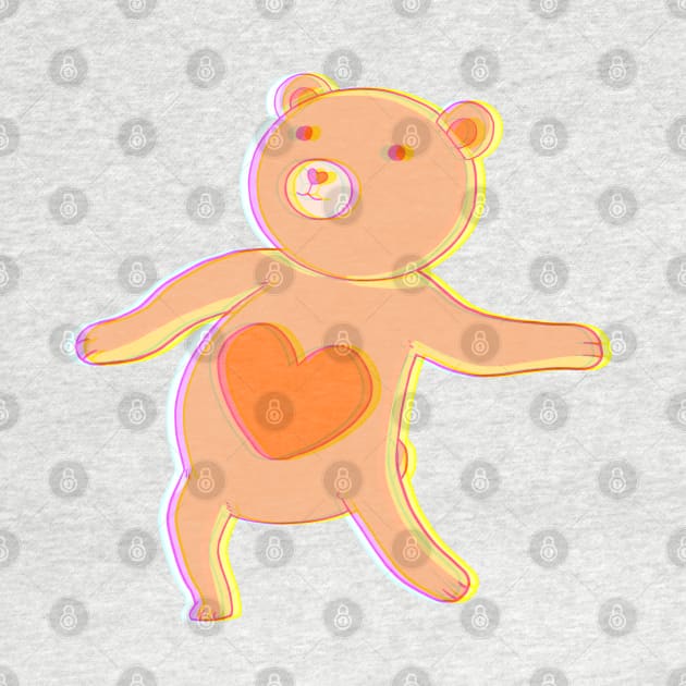 Orange dancing bear by L’étoile stéllaire